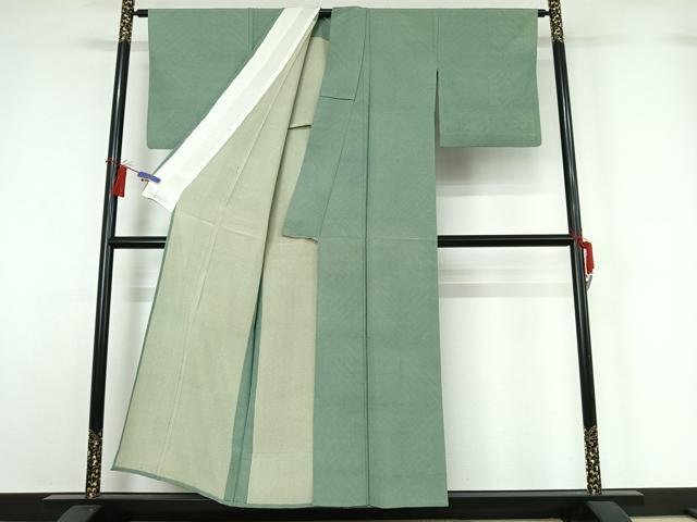平和屋着物▽上質な小紋 単衣 幾何学文様 正絹 逸品 AABH2282jh