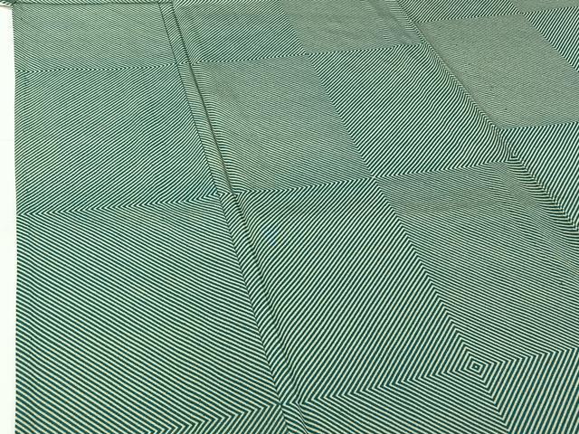 平和屋着物▽上質な小紋 単衣 幾何学文様 正絹 逸品 AABH2282jh