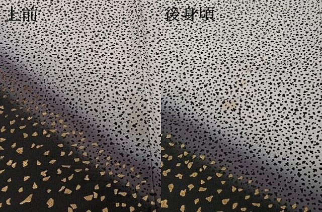 平和屋着物▽訪問着 単衣 箔散らし文様 暈し染め 金彩 洗える着物 AABH2301jh