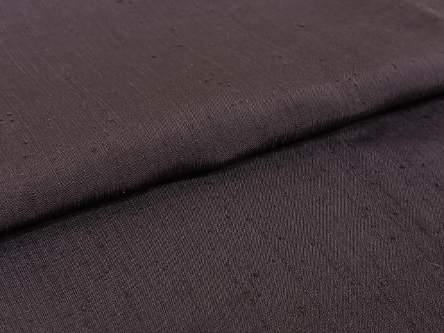 平和屋着物▽上質な紬 単衣 滅紫色 正絹 逸品 AABH2313jh