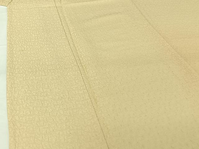 平和屋着物▽上質な色無地 単衣 鳥の子色 正絹 逸品 AABH2320jh