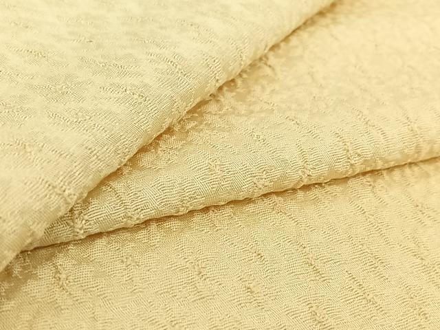 平和屋着物▽上質な色無地 単衣 鳥の子色 正絹 逸品 AABH2320jh