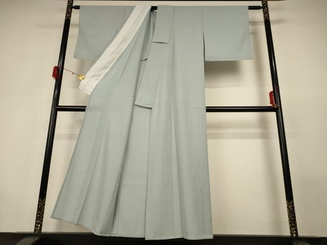 平和屋着物*夏物 色無地 絽 青磁鼠色 正絹 逸品 AABH2445jd