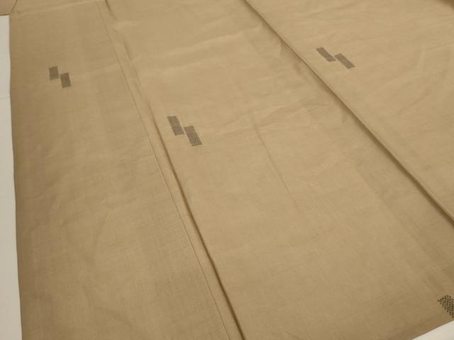 平和屋着物*夏物 本場大島紬 夏大島 幾何学文様 反端付き 正絹 逸品 AABH2452jd
