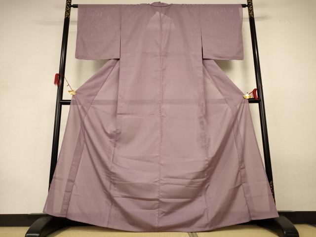 平和屋着物*夏物 色無地 絽 梅鼠色 洗える着物 AABH2453jd