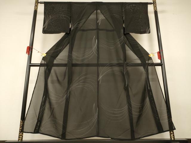 平和屋着物*夏物 小紋 絽 流水文 正絹 逸品 AABH2460jd