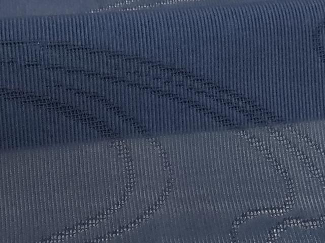 平和屋着物*夏物 色無地 縦絽 流水紋紗 藍鉄色 正絹 逸品 AABH2484jd