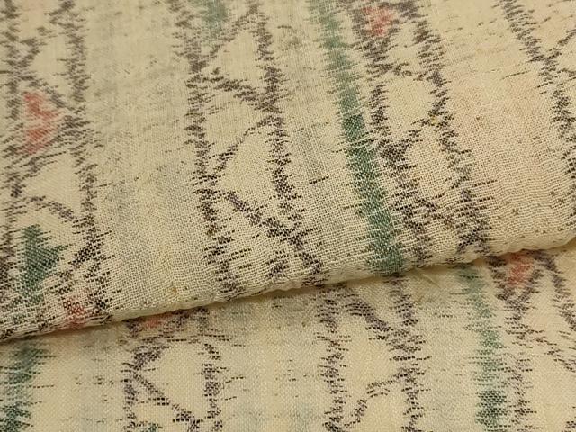 平和屋着物*夏物 小千谷ちぢみ 間道 麻 逸品 AABH2505jd