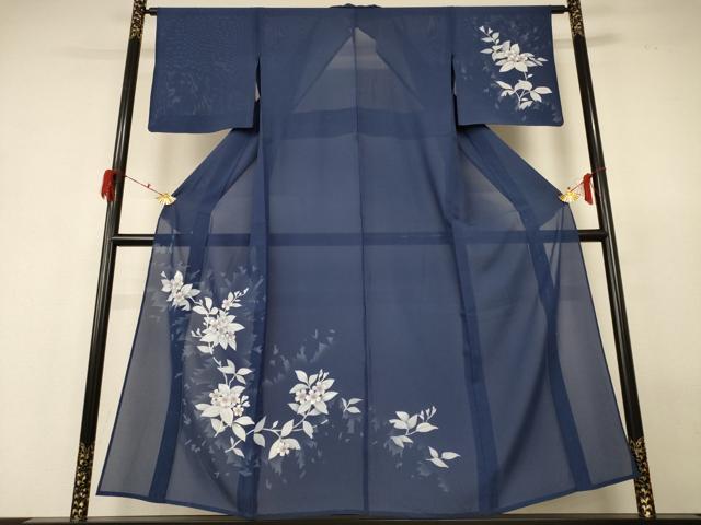 平和屋着物*夏物 訪問着 絽 草花文 金彩 正絹 逸品 AABH2513jd