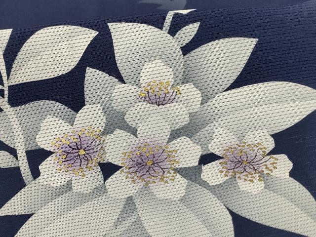 平和屋着物*夏物 訪問着 絽 草花文 金彩 正絹 逸品 AABH2513jd