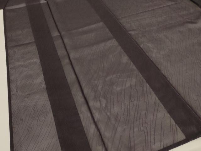 平和屋着物*夏物 色無地 流水紋紗 黒紅色 正絹 逸品 AABH2518jd