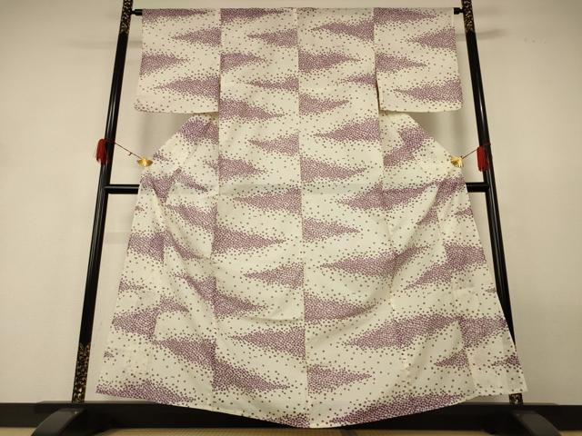 平和屋着物*夏物 小紋 絽 舞花文 洗える着物 AABH2524jd