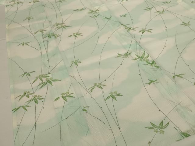 平和屋着物*夏物 小紋 絽 草花文 暈し染め 洗える着物 AABH2527jd