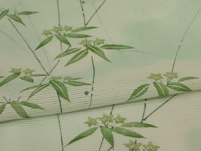 平和屋着物*夏物 小紋 絽 草花文 暈し染め 洗える着物 AABH2527jd