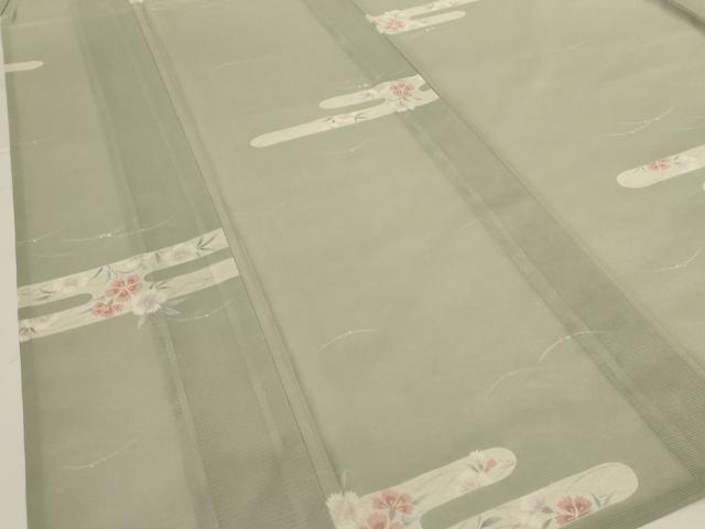 平和屋着物*夏物 小紋 絽 霞花文 正絹 逸品 AABH2529jd