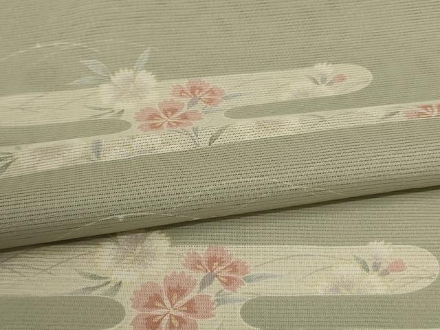 平和屋着物*夏物 小紋 絽 霞花文 正絹 逸品 AABH2529jd