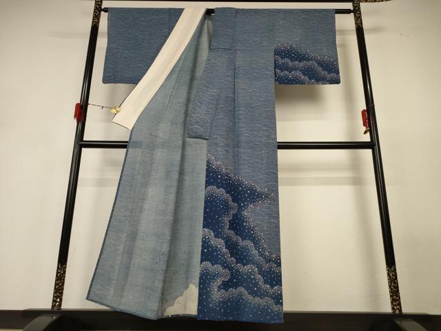 平和屋着物*夏物 訪問着 絽 雲取り舞花文 正絹 逸品 AABH2545jd