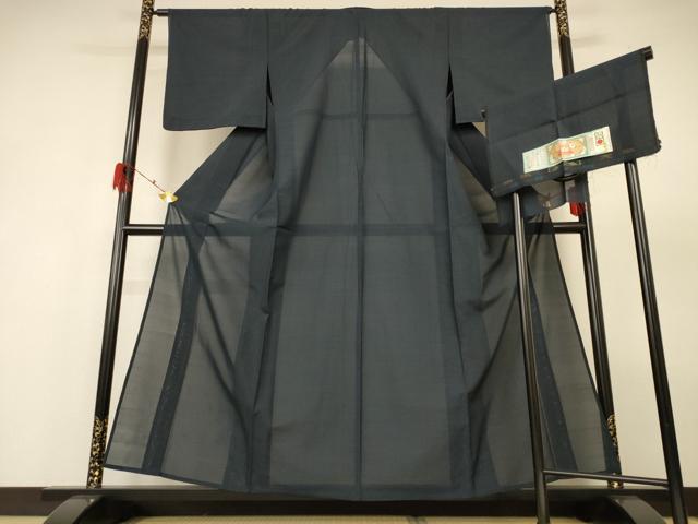 平和屋着物*夏物 本場大島紬 夏大島 亀甲柄 証紙付き 正絹 逸品 AABH2555jd