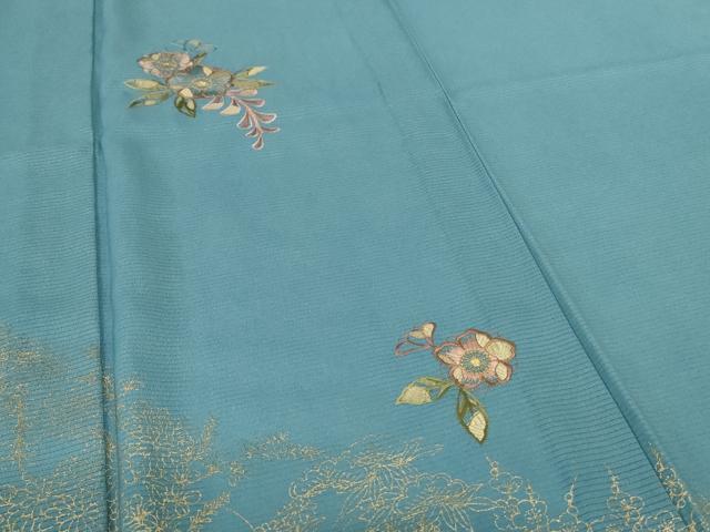平和屋着物*夏物 訪問着 絽 刺繍 辻が花 金彩 洗える着物 AABH2556jd