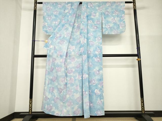 平和屋着物*夏物 小紋 絽 舞花文 正絹 逸品 AABH2563ck