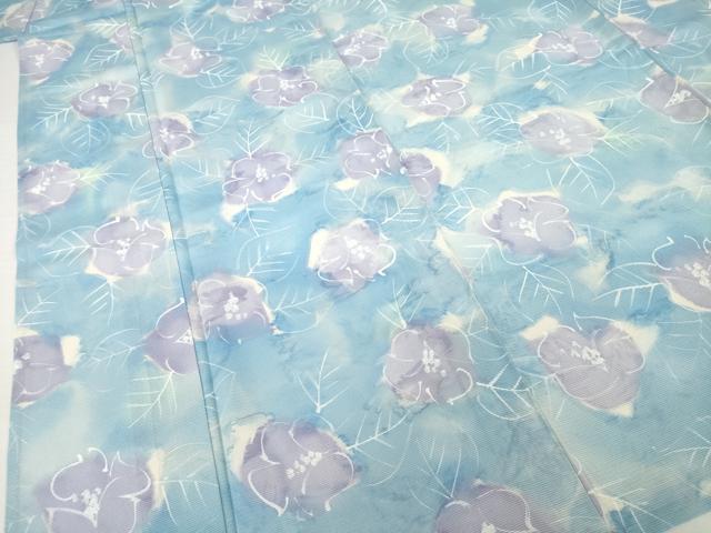 平和屋着物*夏物 小紋 絽 舞花文 正絹 逸品 AABH2563ck