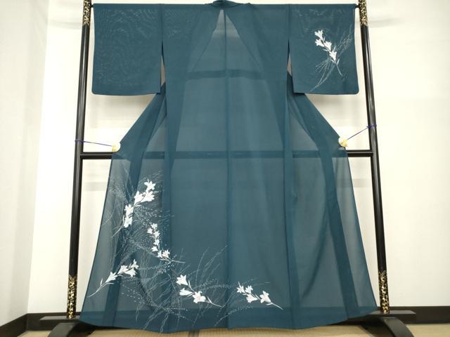 平和屋着物*夏物 訪問着 絽 草花文 正絹 逸品 AABH2566ck