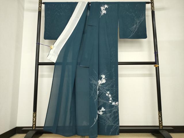 平和屋着物*夏物 訪問着 絽 草花文 正絹 逸品 AABH2566ck