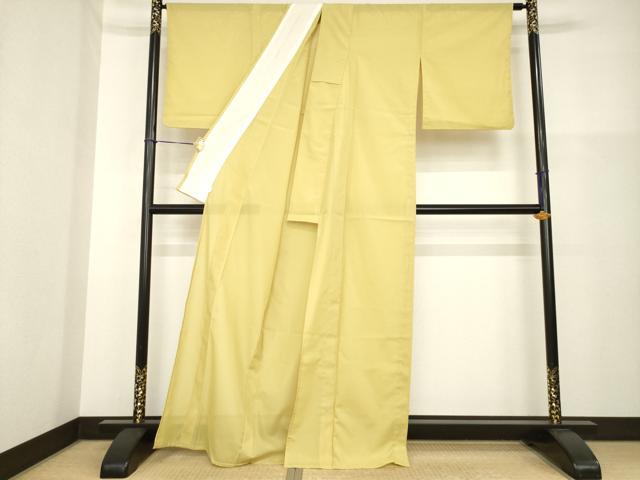 平和屋着物*夏物 色無地 絽 花葉色 洗える着物 AABH2574ck