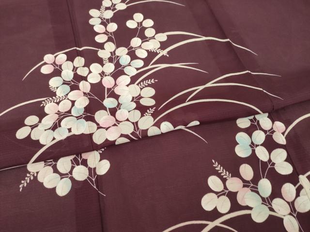 平和屋着物*夏物 訪問着 絽 芝花文 さんび謹製 洗える着物 AABH2577ck