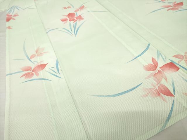 平和屋着物*夏物 訪問着 絽 草花文 洗える着物 AABH2578ck