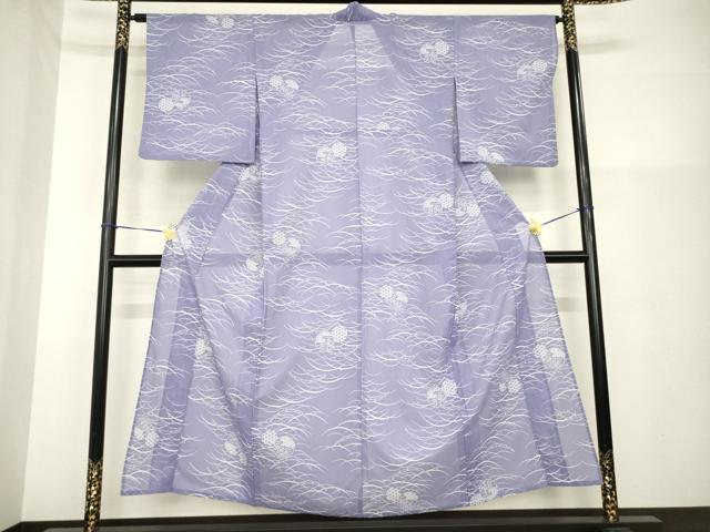 平和屋着物*夏物 小紋 絽 雪輪芝文 洗える着物 AABH2595ck