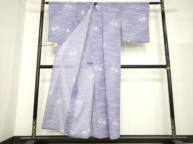 平和屋着物*夏物 小紋 絽 雪輪芝文 洗える着物 AABH2595ck