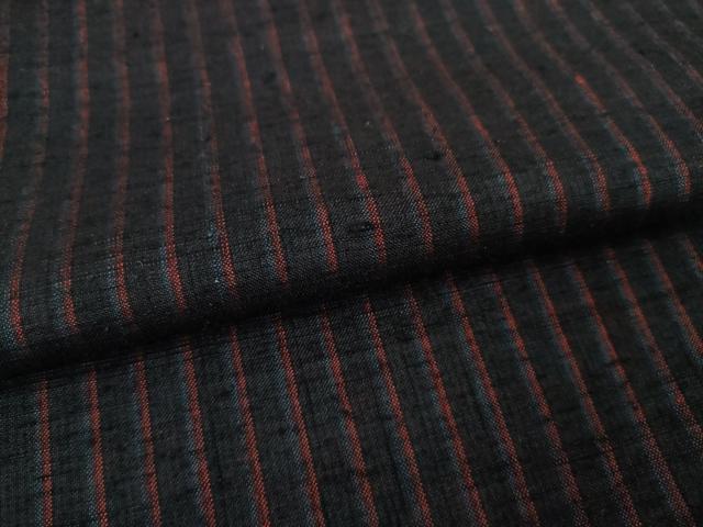 平和屋着物▼上質な紬 縞 やまと誂製 正絹 逸品 AABH2615ck