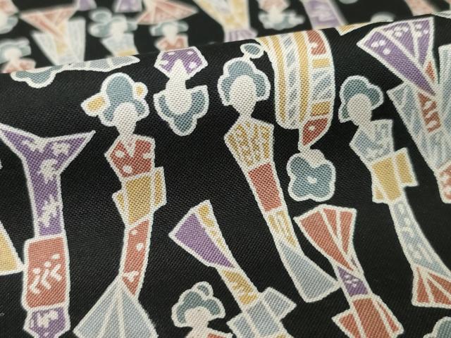 平和屋着物●本場大島紬 染大島 小紋 女人文 正絹 逸品 AABH2616ck