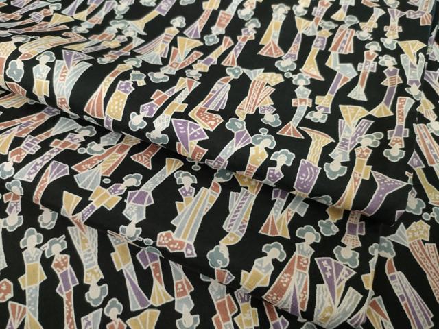 平和屋着物●本場大島紬 染大島 小紋 女人文 正絹 逸品 AABH2616ck