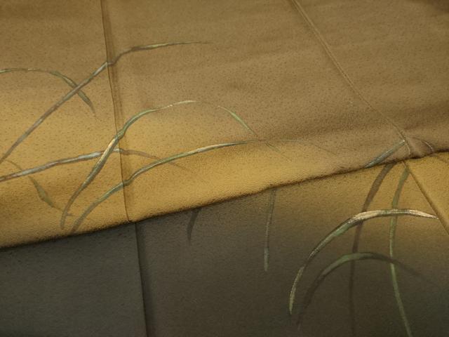 平和屋着物●訪問着 作家物 芝 暈し染め 金彩 正絹 逸品 未使用 AABH2618ck