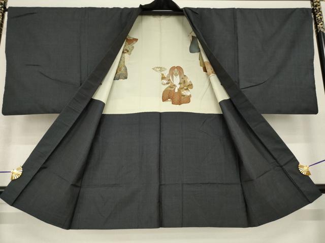 平和屋着物▼男性 本場大島紬 アンサンブル 一元絣 正絹 逸品 AABH2626ck