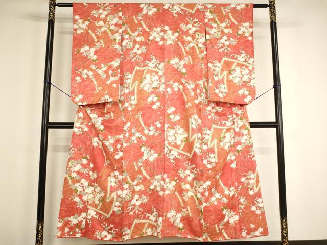 平和屋着物∵女の子 十三参り 子供 祝着 花絵巻文 正絹 逸品 AABH2641ja