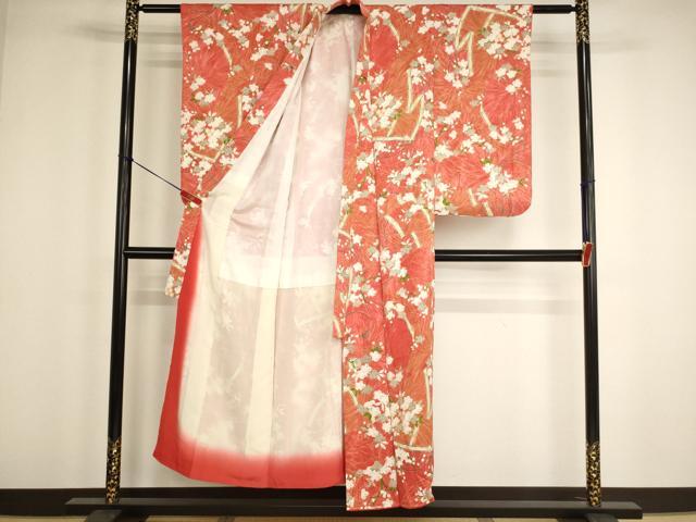 平和屋着物∵女の子 十三参り 子供 祝着 花絵巻文 正絹 逸品 AABH2641ja