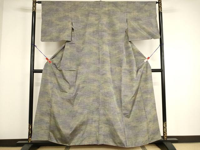 平和屋着物■上質な紬 霞文 暈し染め 正絹 逸品 AABH2672ja