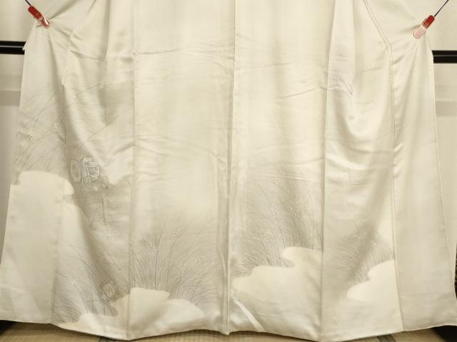 平和屋着物■訪問着 刺繍 花鼓文 暈し染め 金彩 正絹 逸品 AABH2674ja