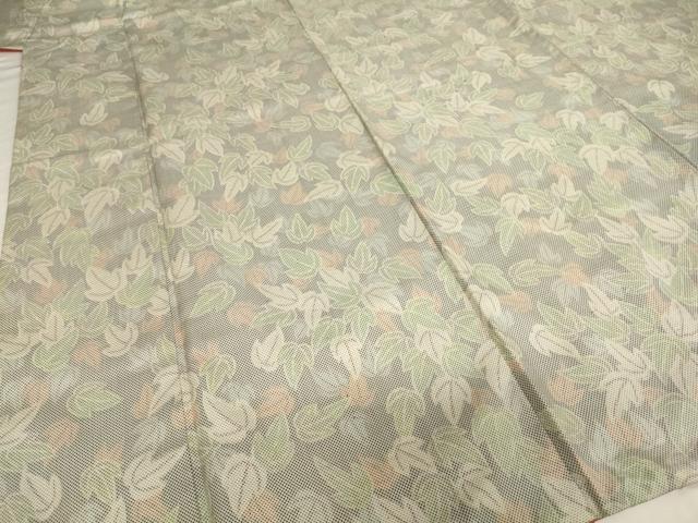 平和屋着物■お召 草木文 胴抜き仕立て 正絹 逸品 AABH2710ja