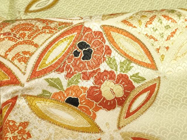 平和屋着物■訪問着 七宝花文 暈し染め 金彩 正絹 逸品 AABH2759ja