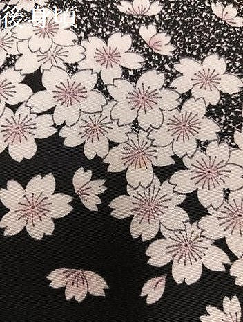 平和屋着物●上質な小紋 夜桜 黒地 正絹 逸品 未使用 AABH3008ph