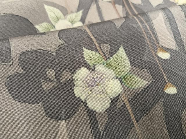 平和屋着物●訪問着 作家物 手描き 枝花文 正絹 逸品 AABH3013ph