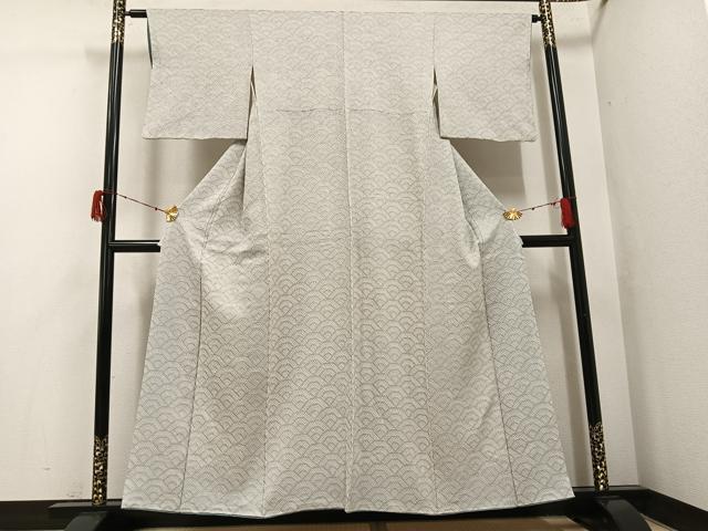 平和屋着物●訪問着 総絞り 青海波 正絹 逸品 AABH3018ph