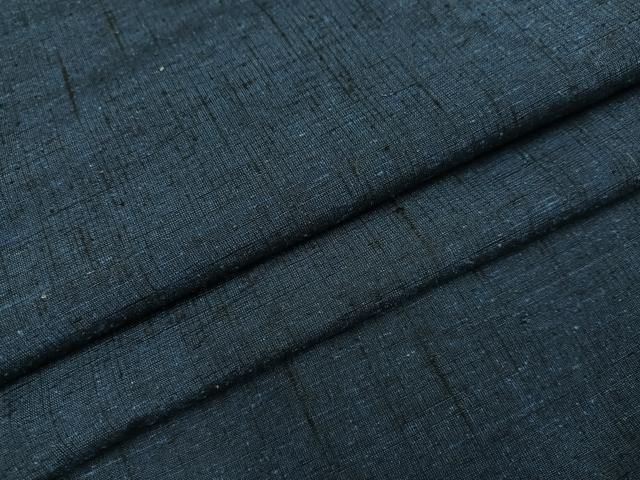 平和屋着物●男性 紬 アンサンブル 色無地 鉄御納戸色 正絹 逸品 AABH3035ph