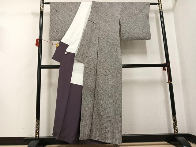 平和屋着物●大変加工の良い総絞り小紋 まるやま扱い 正絹 逸品 AABH3040ph