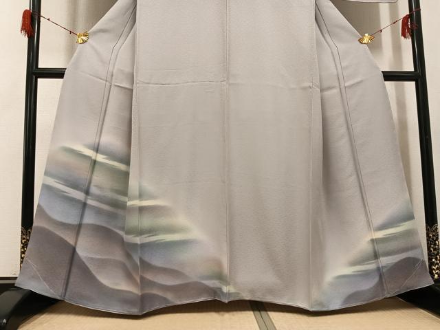 平和屋着物●訪問着 遠山霞文 暈し染め 正絹 逸品 未使用 AABH3041ph