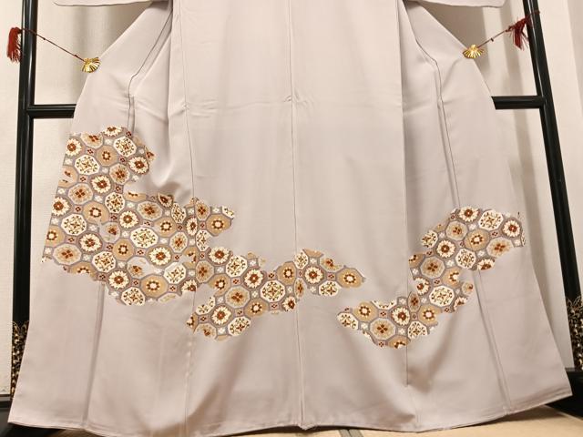 平和屋着物●豪華色留袖 地紋起こし 蜀江花文 金彩 正絹 逸品 AABH3048ph